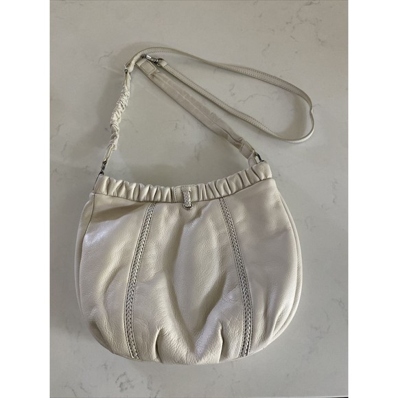 BRIGHTON Off-White Crossbody/Shoulder Leather Bag - Picture 3 of 16